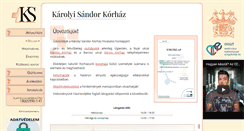 Desktop Screenshot of karolyikorhaz.hu