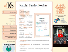 Tablet Screenshot of karolyikorhaz.hu